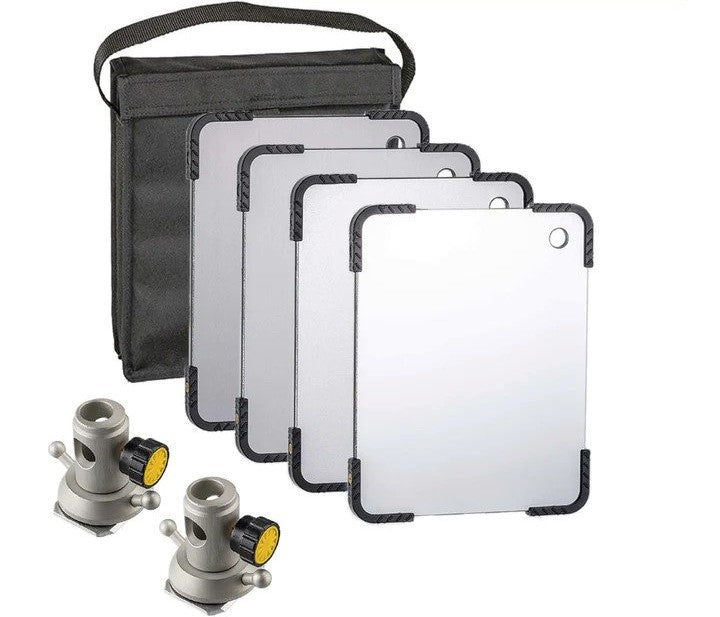 Lightstream 12x15cm Reflector Starter Kit, #1-4 Reflectors w/Protective Case & 2 Mounting Brackets