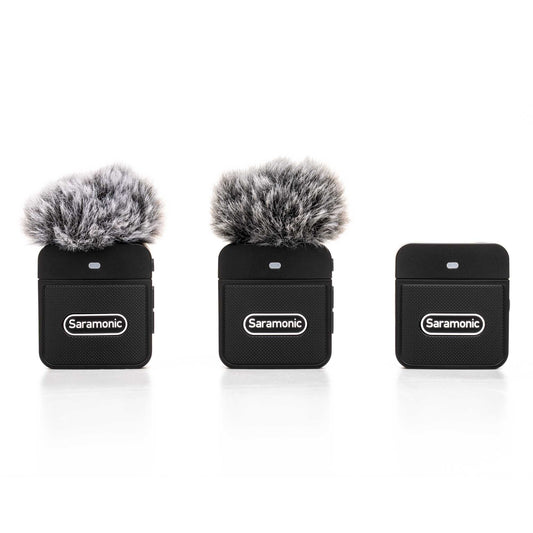 Saramonic BLINK100B2 TX+TX+RX 2-Person 2.4GHz Micro Clip-On Wireless System w/ Cam-Mount Dual-Receiver & TRS & TRRS Cables for Cam