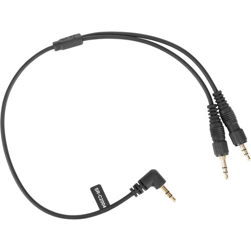 Saramonic SRC2004 Dual Locking 3.5mm To Single Right-Angled 3.5mm Output Y Cable