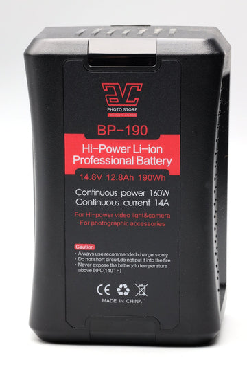 AVC BP190 Lithium Ion  Professional V-Mount Battery, 14.8V 12.8Ah 190Wh