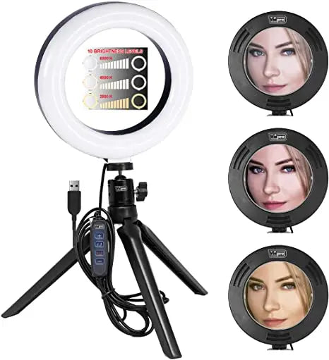 Vidpro RL6 LED 6'' Ring Light W/Mini Tripod & Ball Head - AVC photo video store