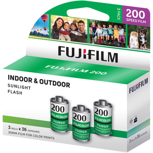 Fujifilm Fujicolor 200 Color Negative Film 35mm 36 Exp 3-Pack