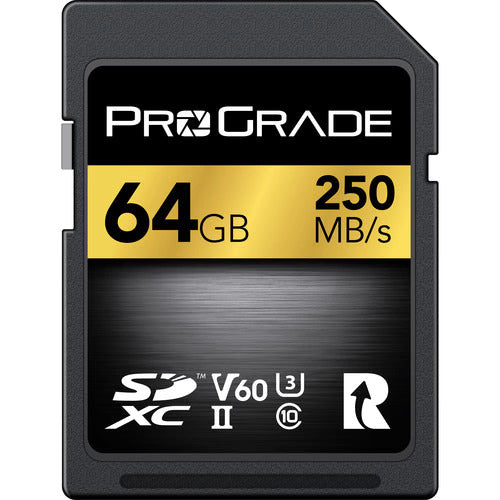 Prograde Digital PGSD64GBKNA 64GB SDXC UHS-II V60 Memory Card (EOL)
