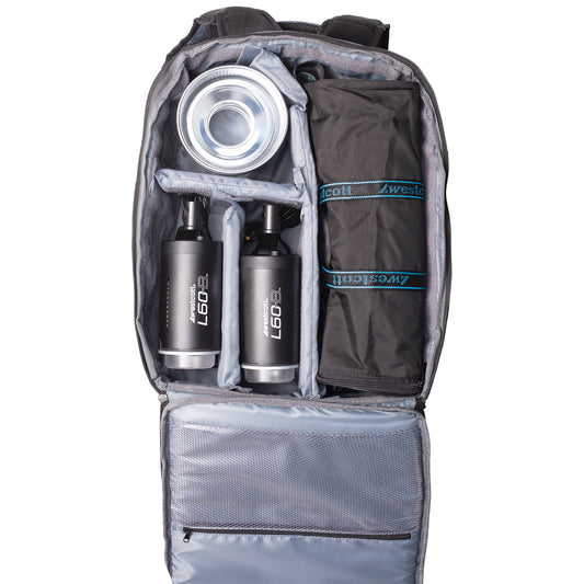 Westcott 4932 L60B Bi-Color COB LED 2-Light Backpack Kit