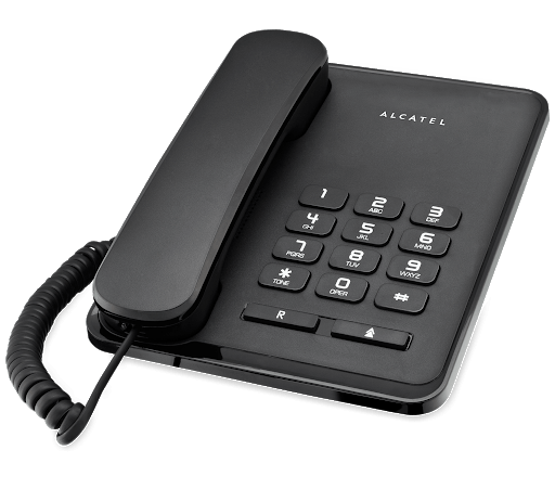 Alcatel T20/B Desktop Corded Landline Phone, Black.