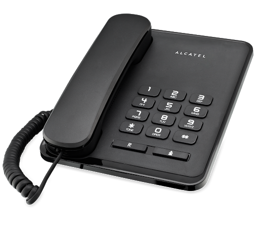 Alcatel T20/B Desktop Corded Landline Phone, Black