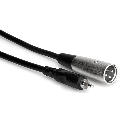 Hosa XRM110 Rca Male To 3-Pin XLR Male Audio Cable, 10'