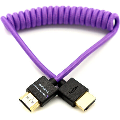 Kondor Blue Gerald Undone MK2 12"-24" Coiled Full HDMI Cable (Purple)