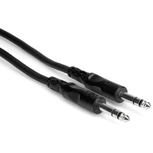Hosa CSS105 Stereo 1/4'' Male Phone To 1/4'' Male Phone TRS Cable, 5'