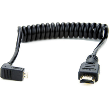 Atomos CAB007 Coiled-Right Angle Micro To Full HDMI 30cm