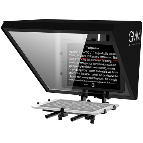 Teleprompter GVM TQL para tabletas y teléfonos inteligentes con control remoto Bluetooth y aplicación