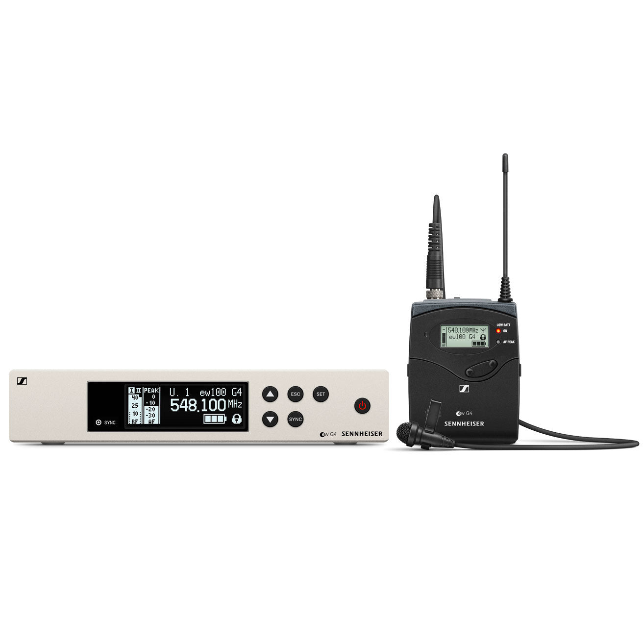 Sennheiser EW100G4ME2A1 Wireless Lavalier Set (1 Sk100 G4, 1 Me2Ii, 1 Em100G4, 1 Ga3 & 1 Rj10) Frequency Range: A1 (470 - 516 Mhz)