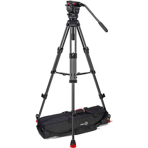 Sachtler 0773CM System FSB 8 Mk II Sideload and 75/2 Carbon Fiber Tripod Legs with Mid-Level Spreader and Bag
