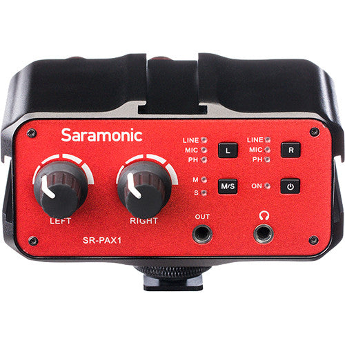 Saramonic PAX1 Two-Channel Audio Mixer.