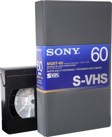 Sony MQST60 S-VHS Master Quality Performance, Sp 1H Lp 2H Ep 3H